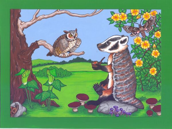 Badger and Owl Card